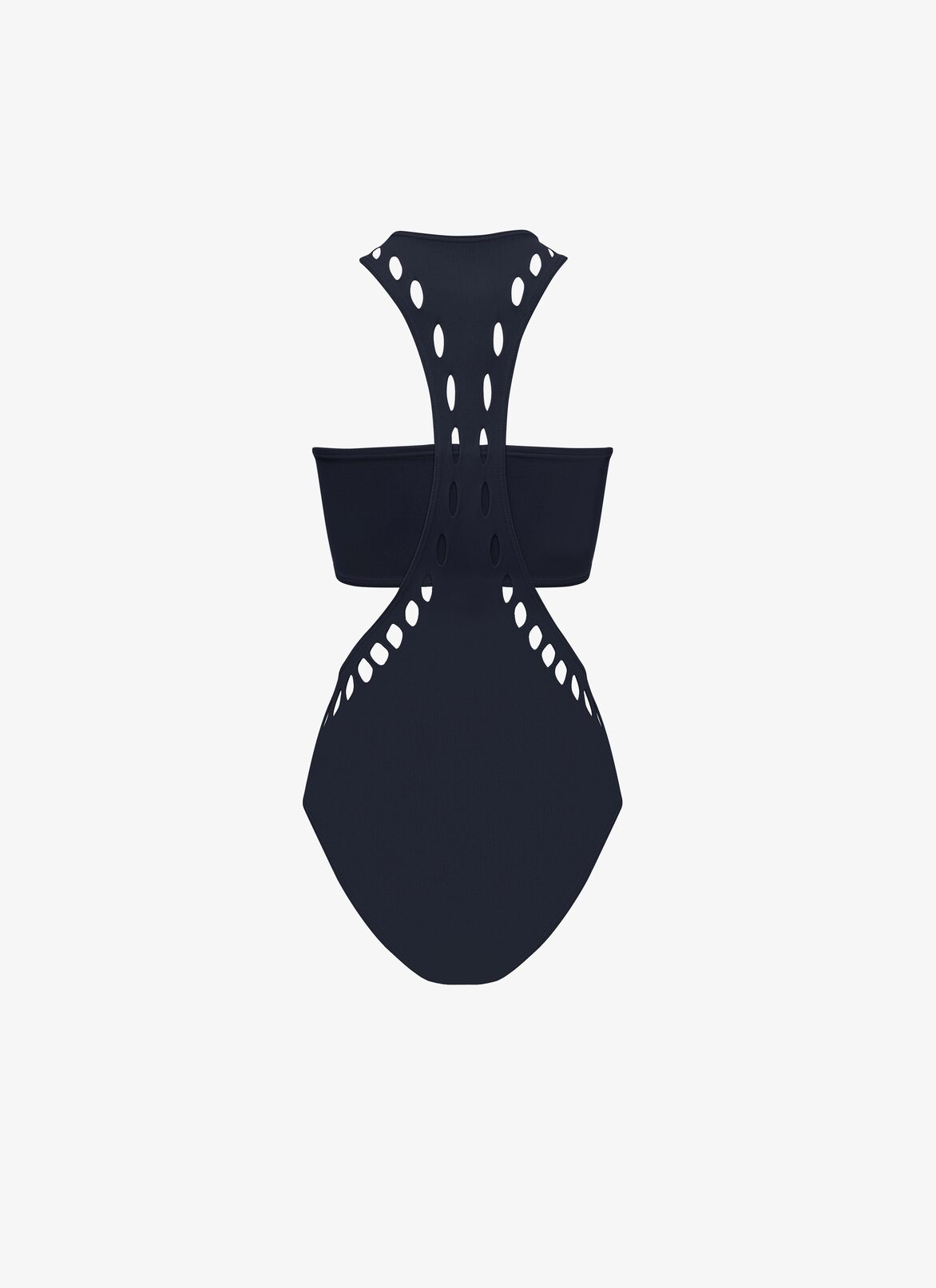 Cut-out swimsuit ALAÏA BLUE CUT-OUT SWIMSUIT